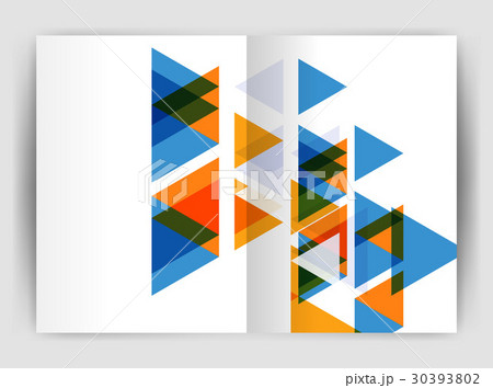 Vector triangle business annual report cover print Vector triangle business annual report cover print 30393802