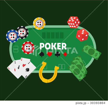 Green Poker Table. Vector Green Poker Table. Vector 30393864