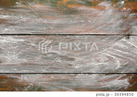 Baking concept on wood background, sprinkled flour 30394850