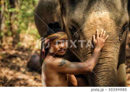 Thai people is mahout elephant for control  30394980
