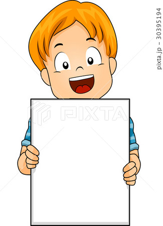 Caucasian Boy Holding Board 30395194