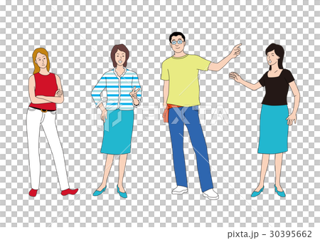 4 people illustration 30395662