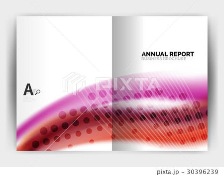 Blur wave business print template, abstract 30396239