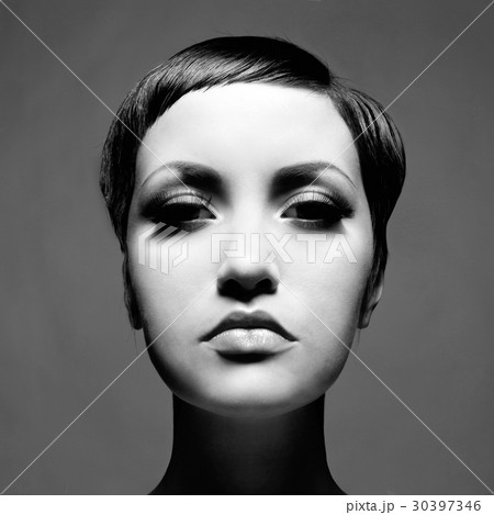 Beautiful lady with short hair 30397346