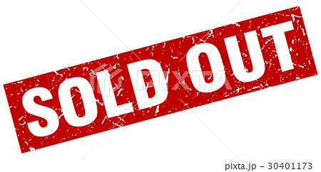 square grunge red sold out stamp 30401173