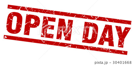 square grunge red open day stamp 30401668