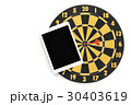 dart target on bullseye with blank screen tablet 30403619
