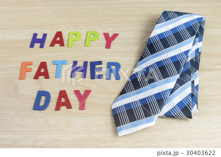 happy fathers day words and colorful tie laid happy fathers day words and colorful tie laid 30403622