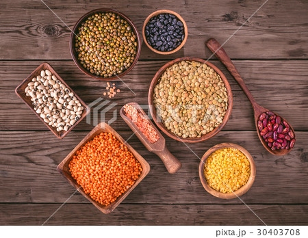 Bowls of beans above Bowls of beans above 30403708