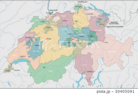 Map of Switzerland 30405091