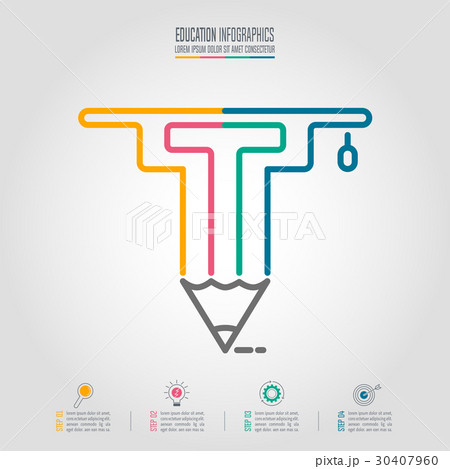 Education infographics with graduation cap. Education infographics with graduation cap. 30407960