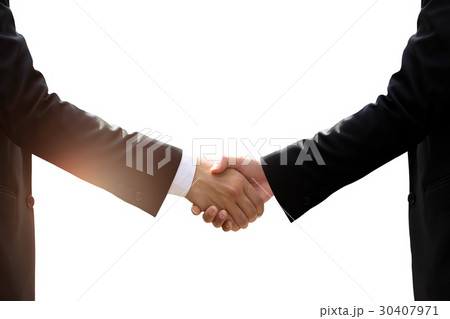 Business hand shake isolated 30407971