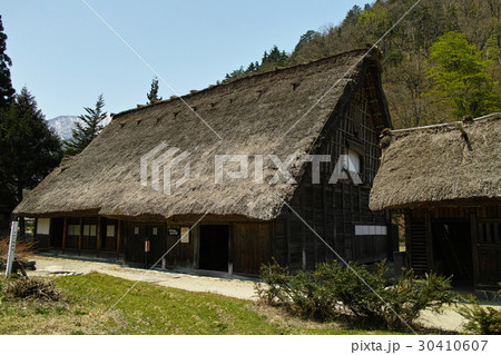 春の白川郷 合掌造り集落 30410607