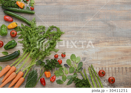 夏野菜 野菜の背景素材 野菜の写真素材