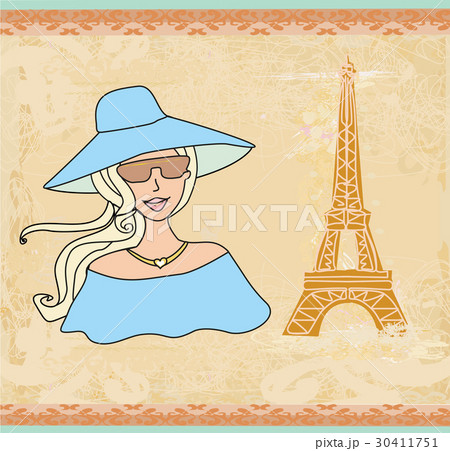 Beautiful tourist in Paris 30411751