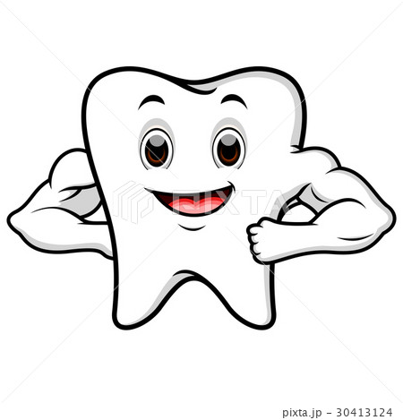 Strong tooth cartoon 30413124