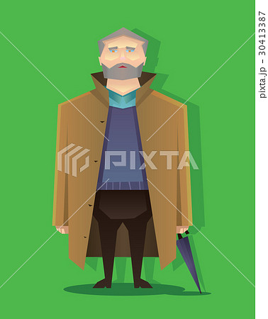 Digital vector abstract old cartoony man Digital vector abstract old cartoony man 30413387