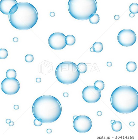 air water bubbles in blue color background on isol 30414269