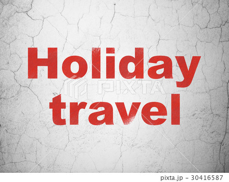 Travel concept: Holiday Travel on wall background Travel concept: Holiday Travel on wall background 30416587