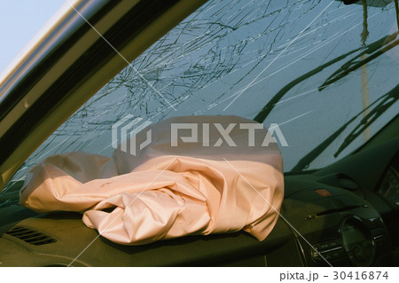Airbag exploded at a car accident Airbag exploded at a car accident 30416874