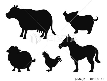 食材シルエット(家畜) 食材シルエット(家畜) 30418343