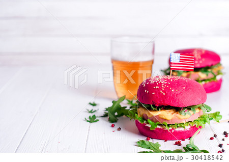 American grilled hamburger 30418542