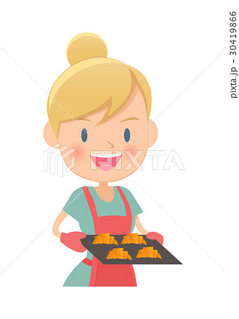 主婦　パンを焼く 30419866