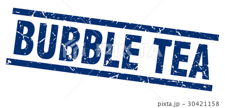 square grunge blue bubble tea stamp square grunge blue bubble tea stamp 30421158