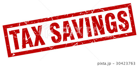 square grunge red tax savings stamp 30423763