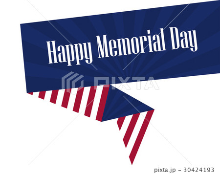 Memorial Day. American Flag ribbon. Polygonal Memorial Day. American Flag ribbon. Polygonal 30424193
