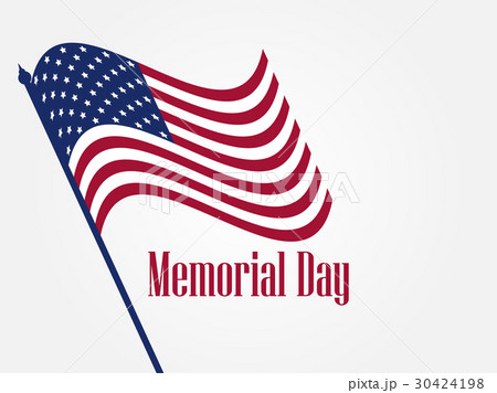 Memorial Day. American flag on white background 30424198