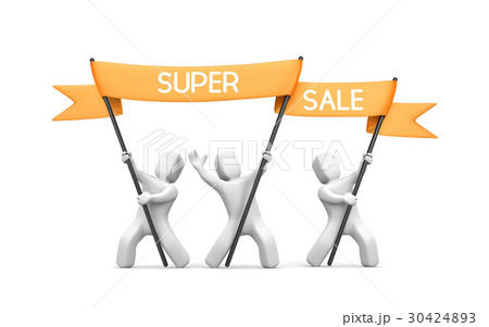 Two 3D character stretch red banner 30424893