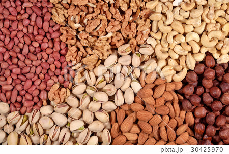 Assorted nuts background Assorted nuts background 30425970