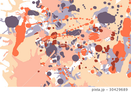 Orange beige grey ink splashes background 30429689