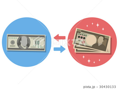 イラスト素材　ドル安と円高 30430133