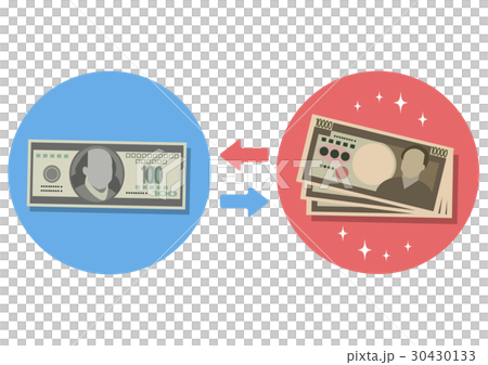 イラスト素材　ドル安と円高 30430133