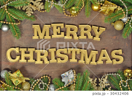 Merry christmas golden text Merry christmas golden text 30432406