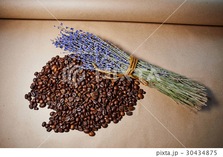 Aroma coffee beans with lavender  30434875