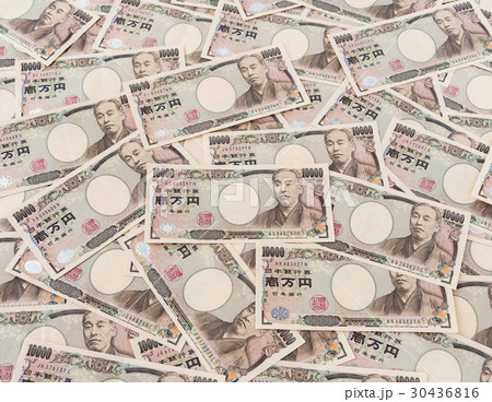 一万円札　紙幣　現金　一面 30436816