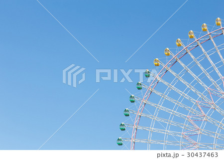 Path of big funfair ferris wheel against 30437463