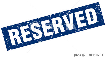 square grunge blue reserved stamp 30440791