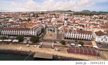 Aerial view of city center and Praca da Republica 30441831