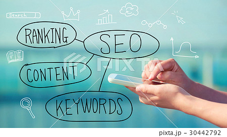 SEO concept with smartphone 30442792