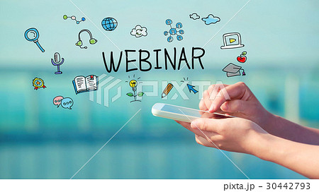 Webinar concept with smartphone 30442793