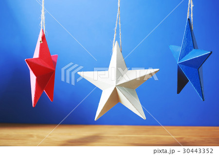 4th of July decorations on blue background 4th of July decorations on blue background 30443352