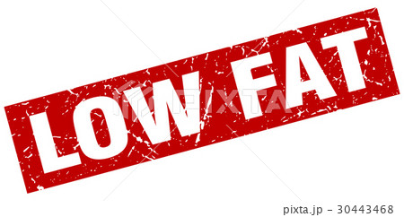 square grunge red low fat stamp 30443468