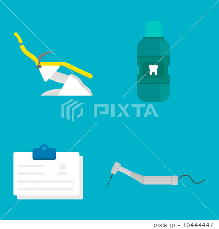 Flat health care dentist medical tools medicine 30444447