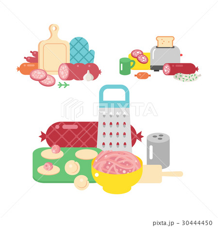 Meat products ingredient and rustic elements 30444450