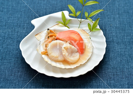 北海道産のほたて、帆立、ホタテの貝焼き、浜焼き、グリル。 30445375