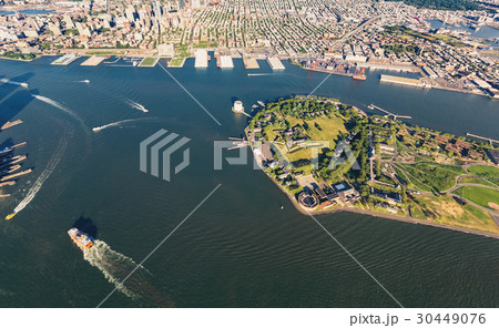 Aerial view of the Governors Island with Brooklyn Aerial view of the Governors Island with Brooklyn 30449076